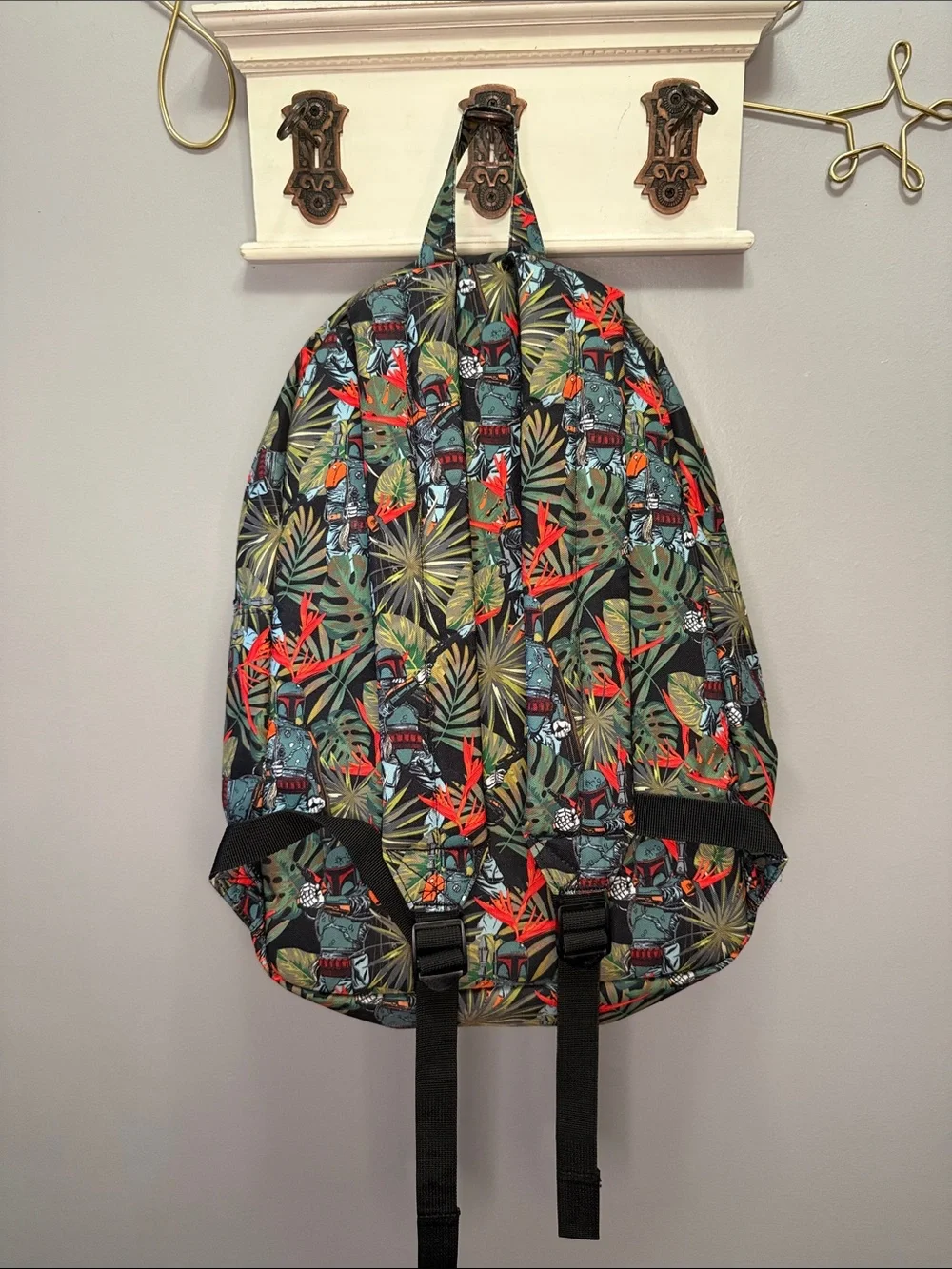 Loungefly x Star Wars Boba Fett Bright Leaves Print Backpack